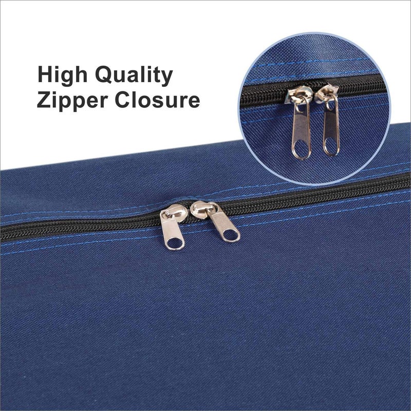 HYPER VENTURE Folding Mattress Storage Bag - Durable Carry Case Fits for Tri-Fold Up to 6 inches Queen Mattress, Navy - Image 5